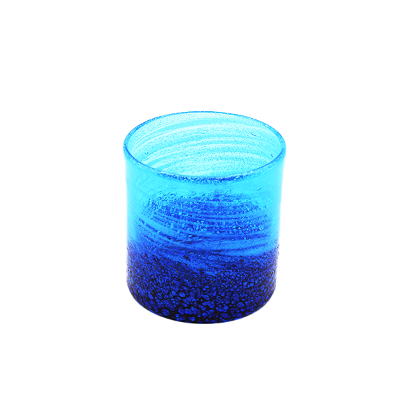紺碧の海 ロックグラス | 沖縄那覇の琉球ガラス専門店サンドブラストの 